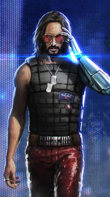 Keanu Reeves Cyberpunk iPhone Wallpaper