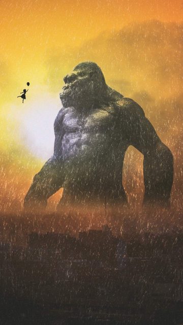 King Kong and Girl iPhone Wallpaper