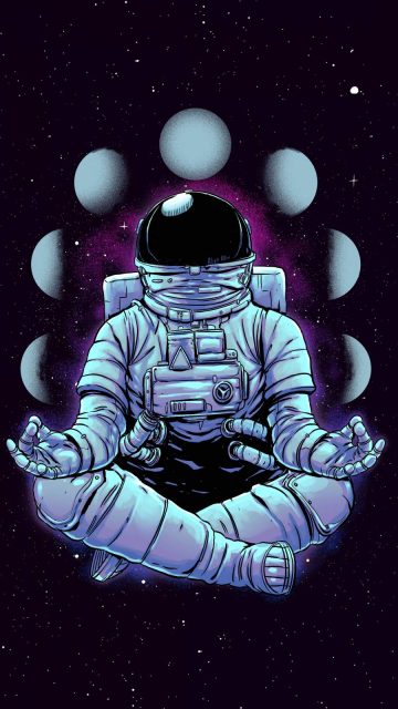 Meditation Astronaut iPhone Wallpaper