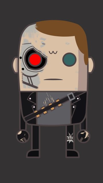 Minimal T800 Terminator iPhone Wallpaper