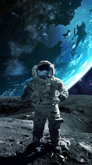 Moon Astronaut iPhone Wallpaper