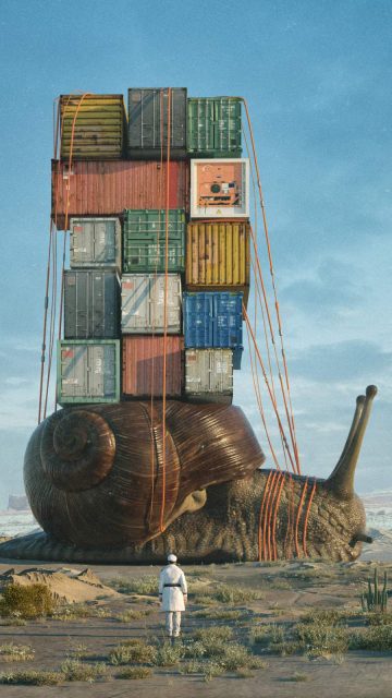 Snail Transport iPhone Wallpaper