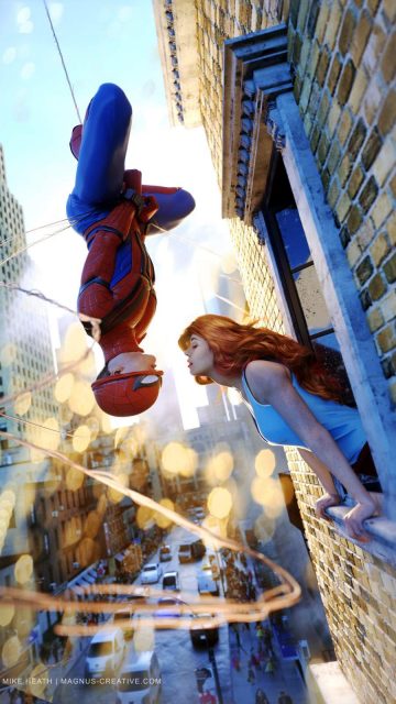 Spiderman Kiss iPhone Wallpaper