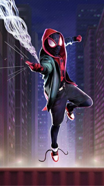 Spiderman Miles Morales Cosplay iPhone Wallpaper