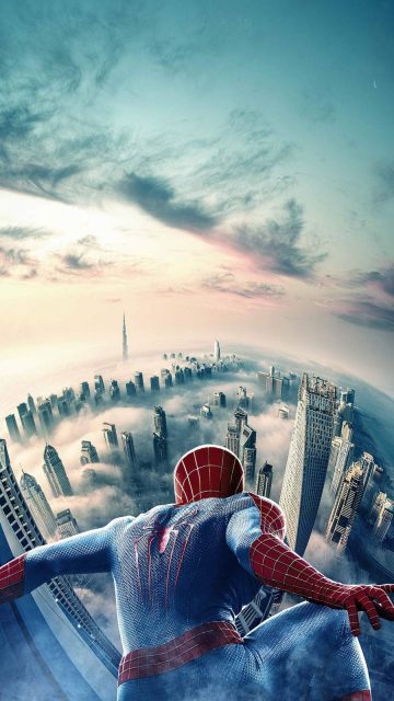 Spiderman in Dubai iPhone Wallpaper