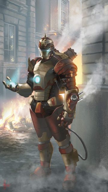 Steampunk Iron Man iPhone Wallpaper