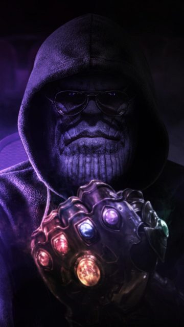 Thanos Fanart iPhone Wallpaper