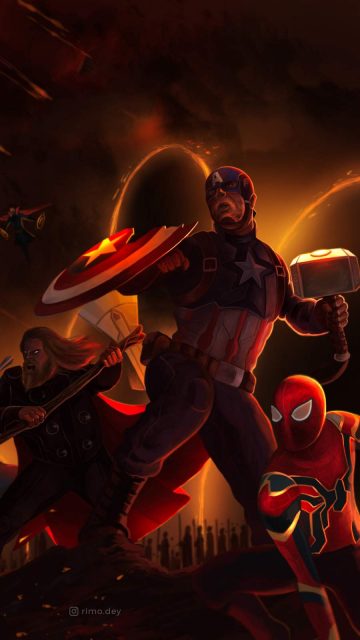 The Avengers Art iPhone Wallpaper