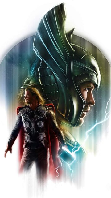 Thor Artwork iPhone Wallpaper