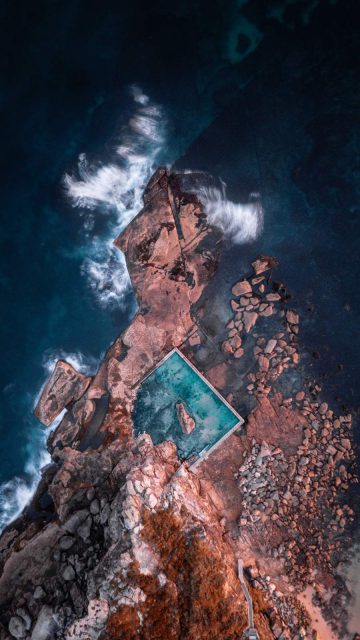 Aerial View Seaside iPhone Wallpaper