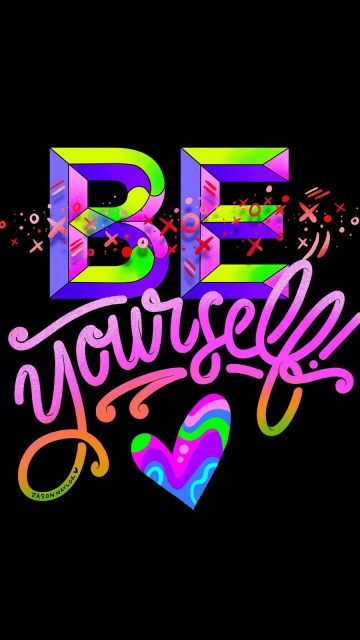 BE Yourself iPhone Wallpaper