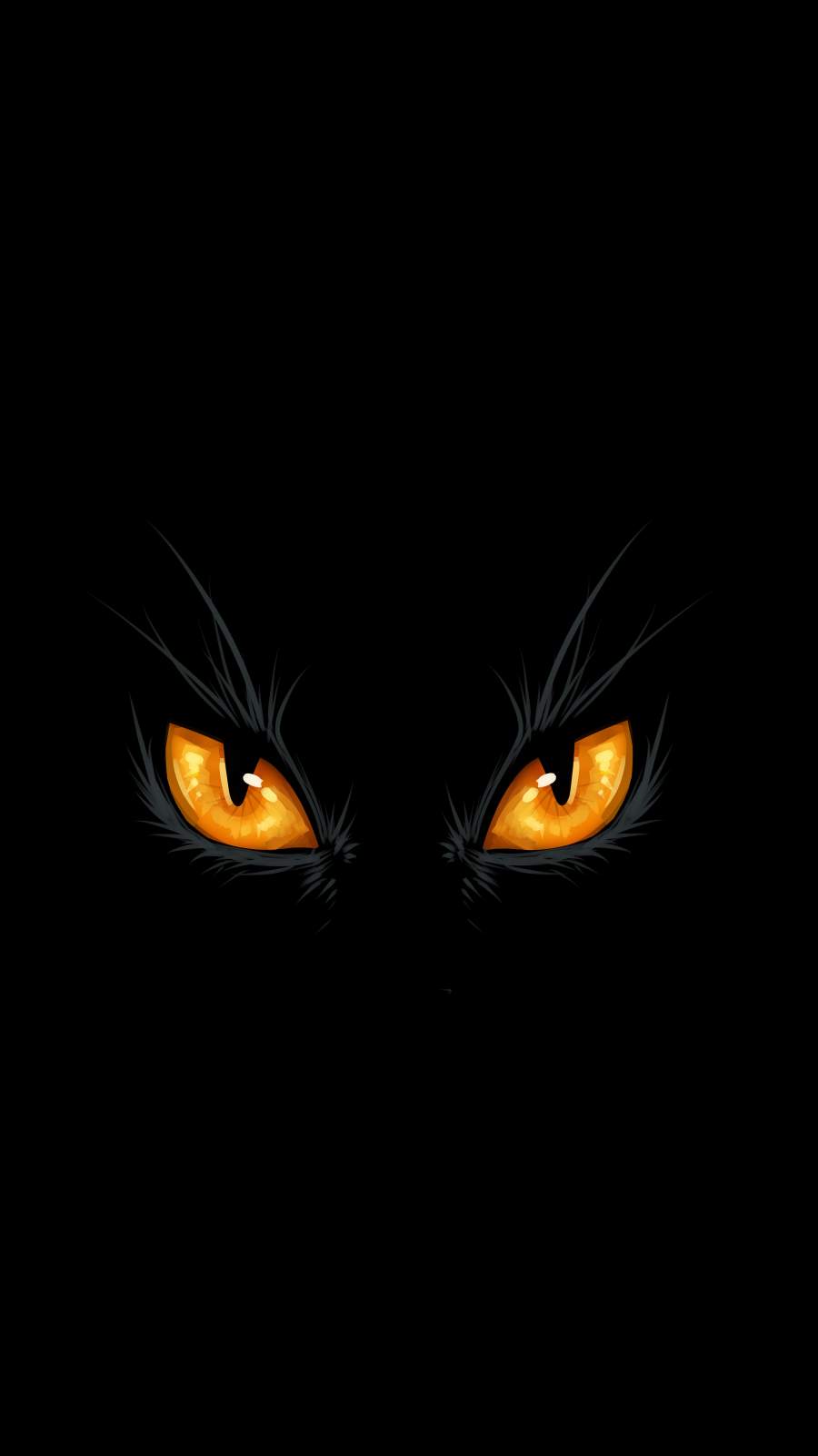 Black Cat Eyes iPhone Wallpaper