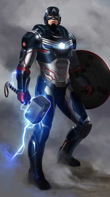 Captain America Armored iPhone Wallpaper