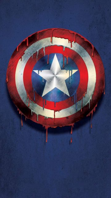 Captain America Shield Melting iPhone Wallpaper