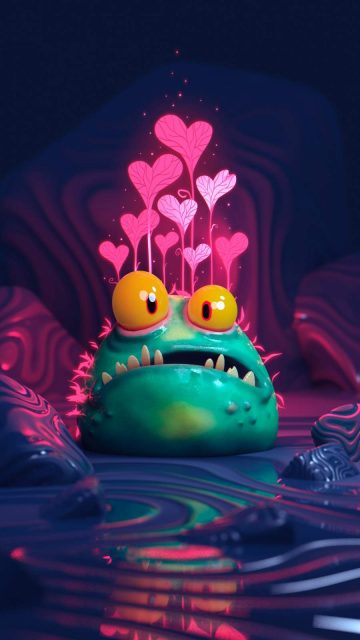 Cute Monster iPhone Wallpaper