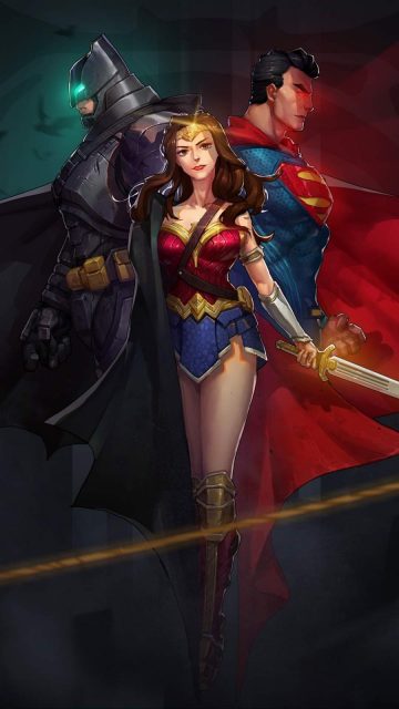 DC Heroes Trinity iPhone Wallpaper