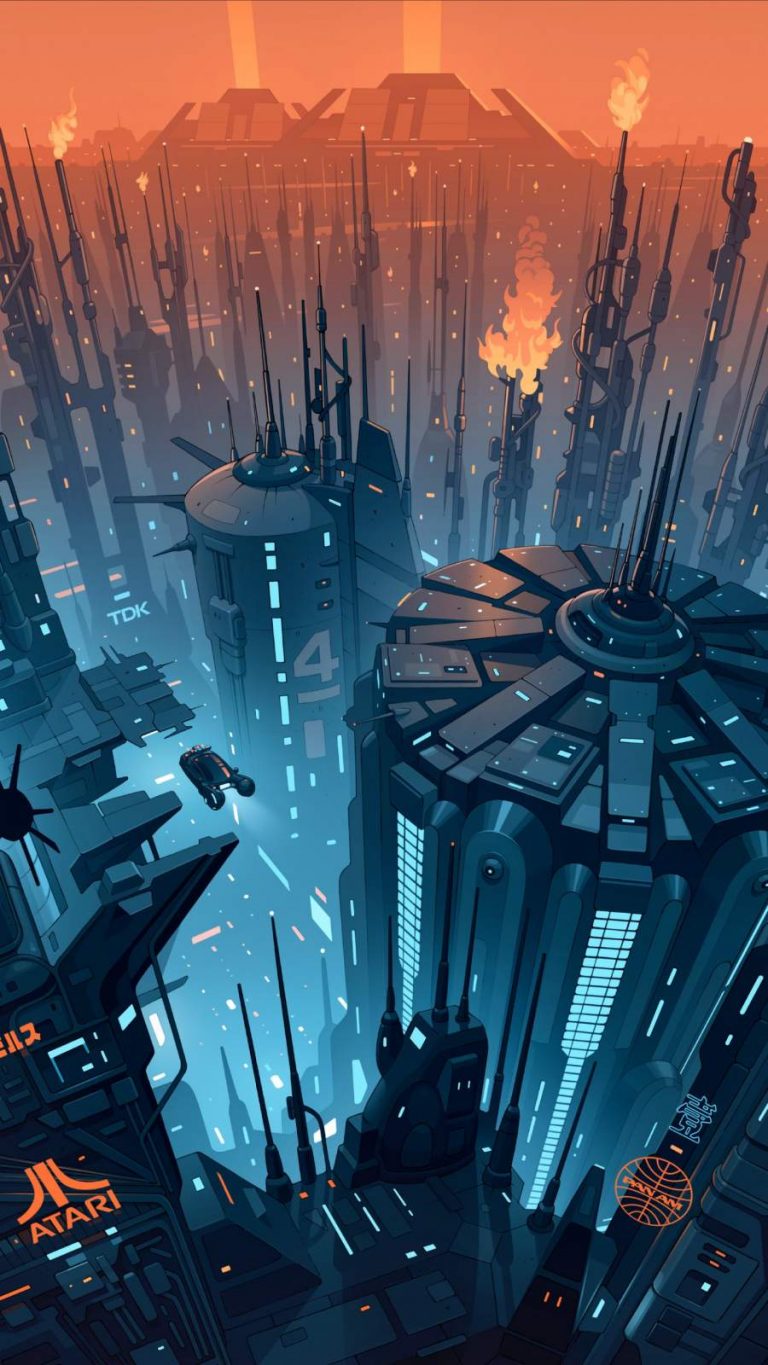 Future City Concept Art iPhone Wallpaper iPhone Wallpapers