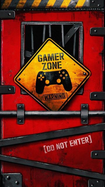 Gamer Zone Do Not Enter iPhone Wallpaper