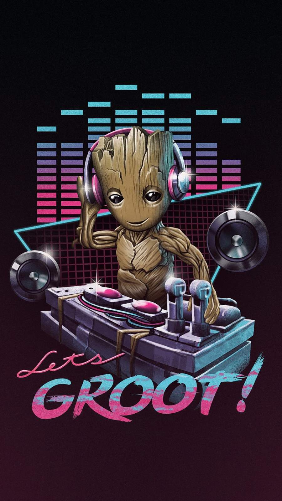 Groot Music iPhone Wallpaper