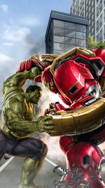 Hulk vs Hulkbuster iPhone Wallpaper
