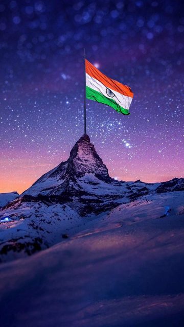 Indian Flag Mountain iPhone Wallpaper