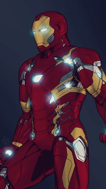 Iron Man Bleeding Edge Armor iPhone Wallpaper