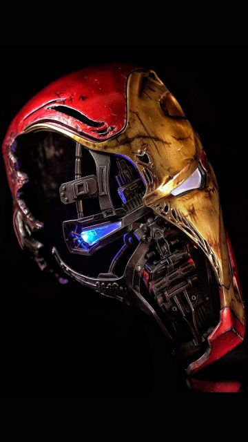 Iron Man Mark 50 Mask iPhone Wallpaper
