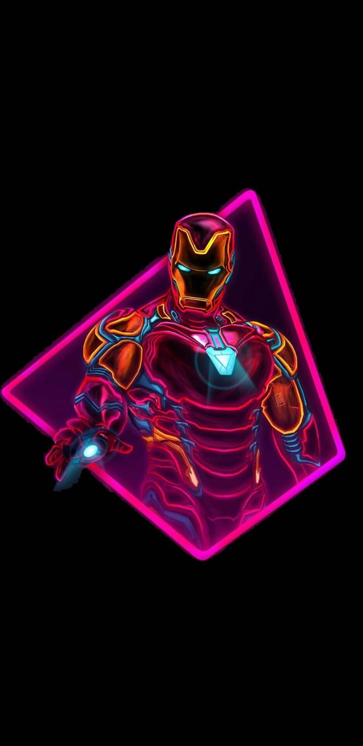 IRONMAN Neon Effect | Marvel, Wallpaper, Darth vader