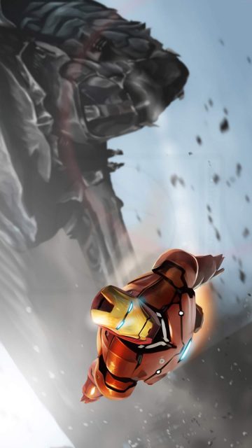 Iron Man vs Chittori Army iPhone Wallpaper