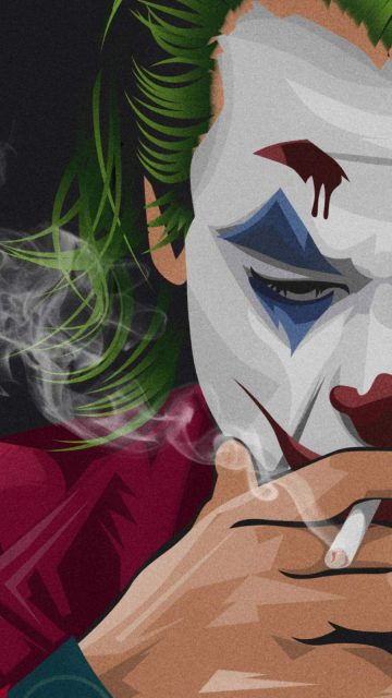 Joker Smoking iPhone Wallpaper