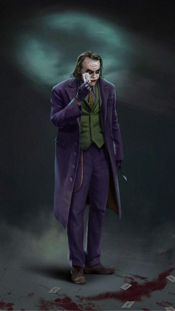 Joker and Card iPhone Wallpaper