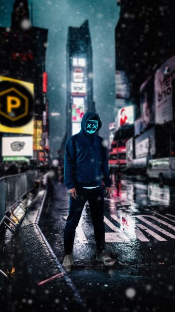 Midnight Masked Guy iPhone Wallpaper