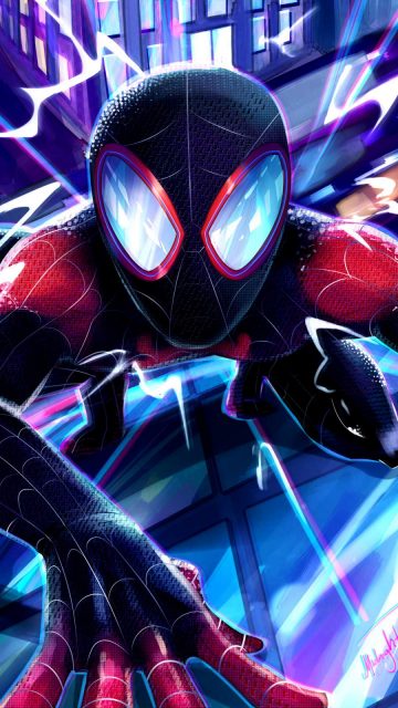 Miles Morales Spiderman iPhone Wallpaper