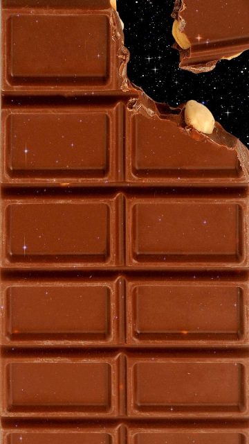 Milk Chocolate Galaxy Cosmic Bar Bite iPhone Wallpaper