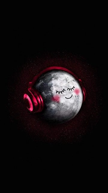 Music Moon iPhone Wallpaper