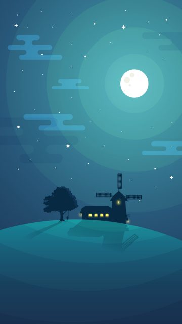 Night Hill iPhone Wallpaper