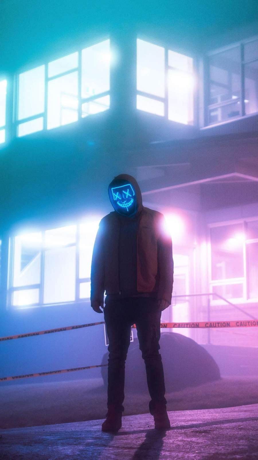 Night Purge Masked Guy iPhone Wallpaper