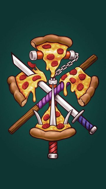 Pizza Warrior iPhone Wallpaper
