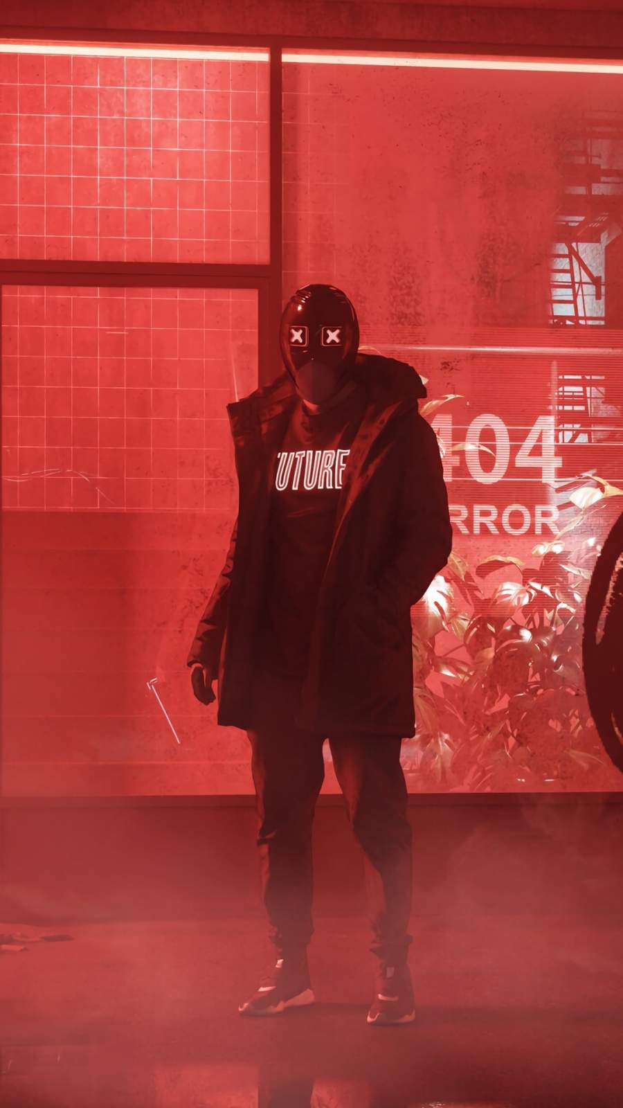 Red Mask Guy 404 Error iPhone Wallpaper