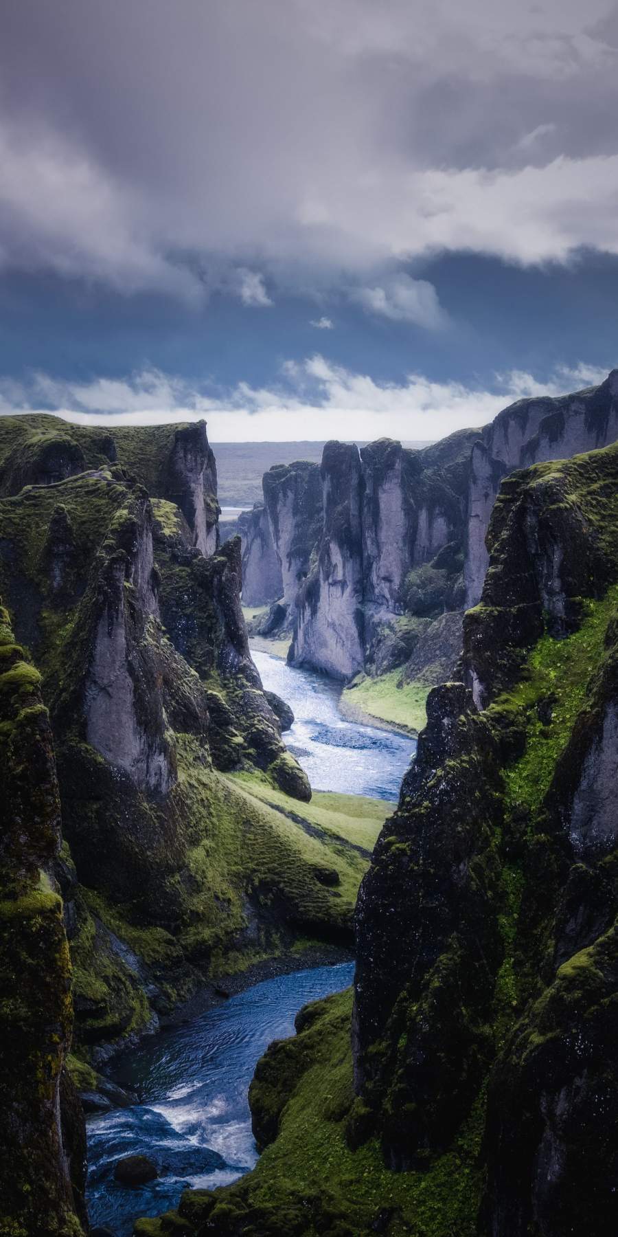 River Between Mountains iPhone Wallpaper