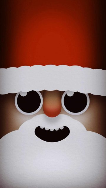 Santa Face iPhone Wallpaper