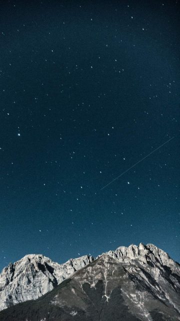 Shooting Star Over The Mountains iPhone Wallpaper