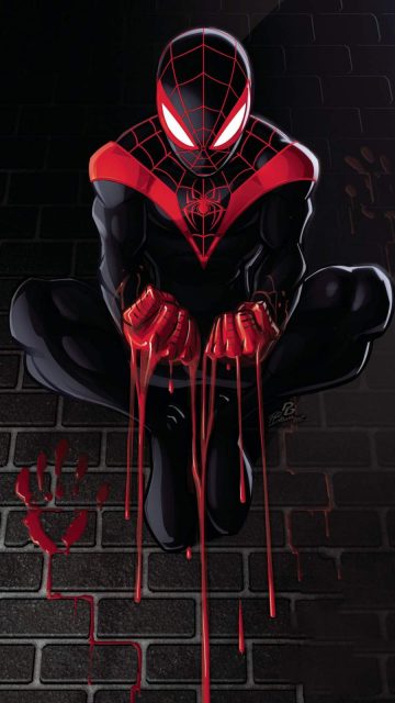 Spider Man Red Black iPhone Wallpaper
