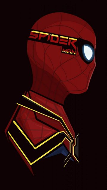 Spiderman Minimal Art iPhone Wallpaper