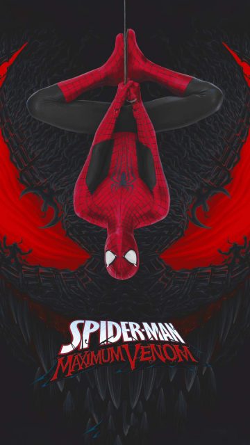 Spiderman Venom Art iPhone Wallpaper