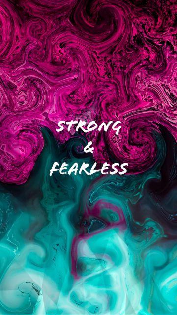 Strong and Fearless iPhone Wallpaper