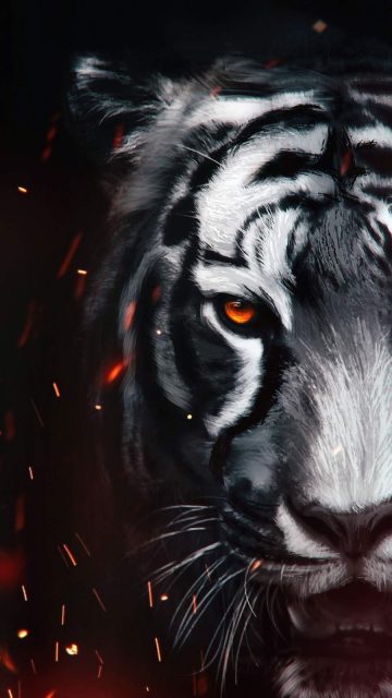 The Tiger art iPhone Wallpaper