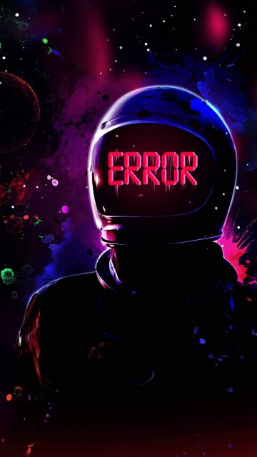 Astronaut Error iPhone Wallpaper