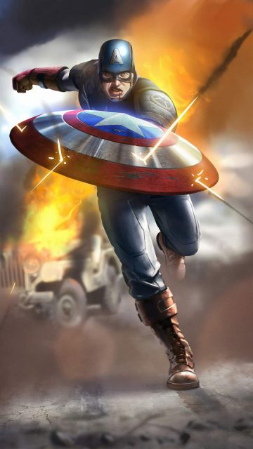 Captain America is Coming iPhone Wallpaper