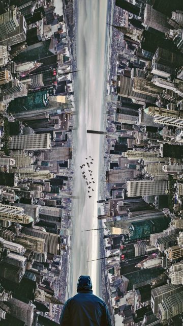 City illusion iPhone Wallpaper